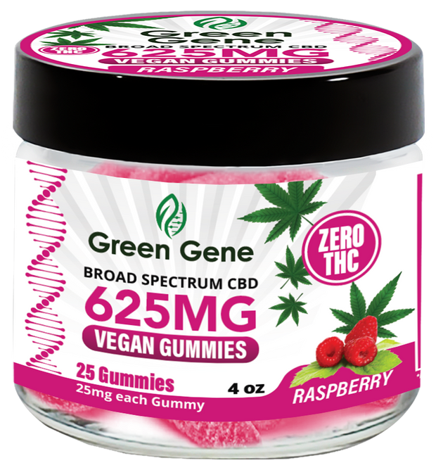 Green Genie CBD Vegan Pectin Infused Gummies w/ B12 Vitamins (625MG - 2500MG) - Headshop.com