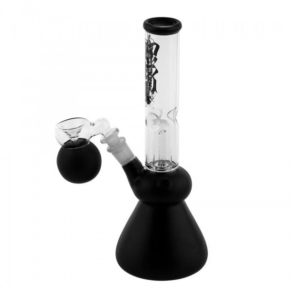 Amsterdam | 12" Black Glass Water Pipe w/ Dome Perc - Headshop.com