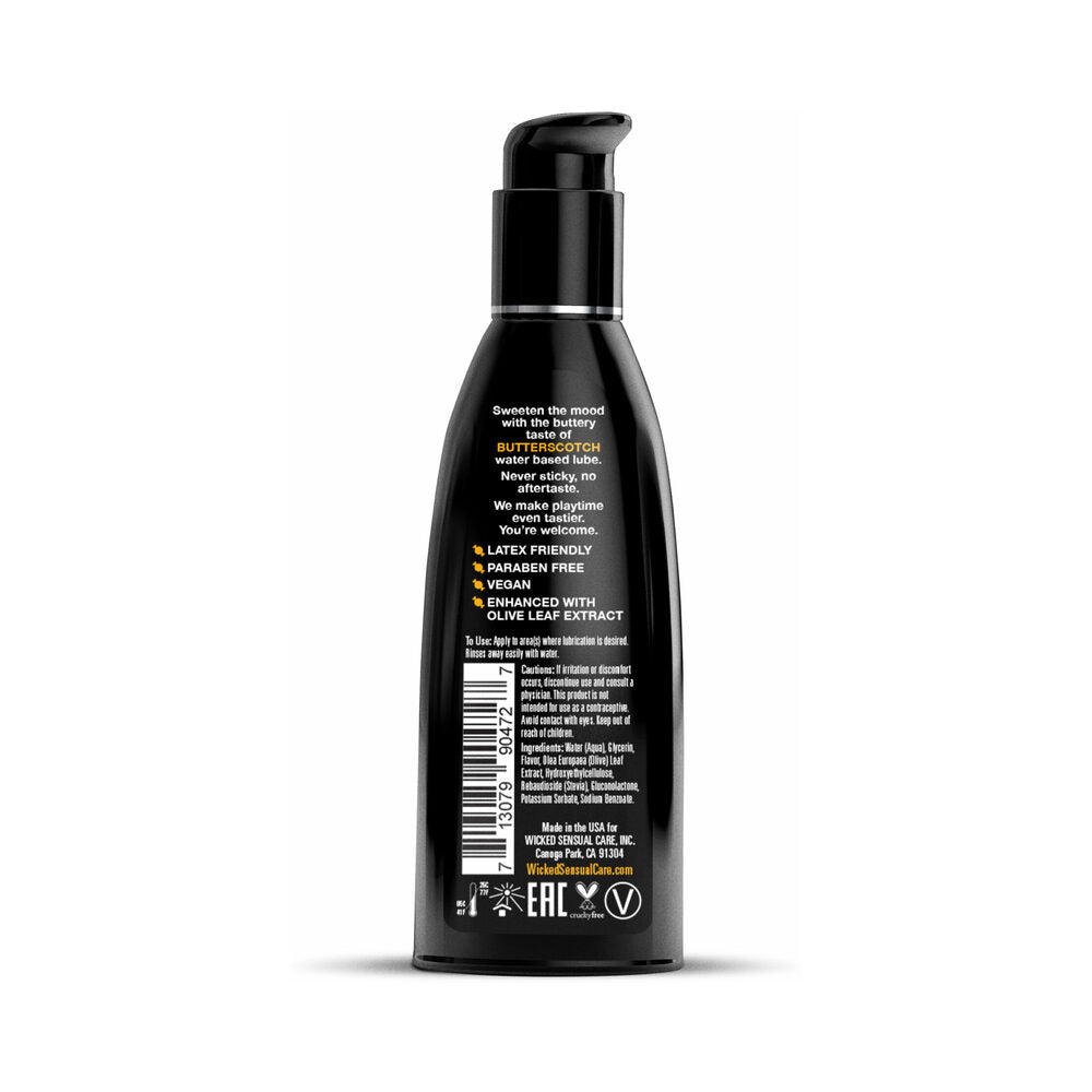 Wicked Aqua Butterscotch Water-Based Lubricant 2 oz. - Headshop.com