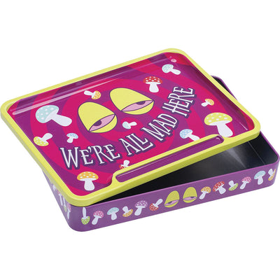 Fujima Trippy Alice Rolling Tray Stash Box | 8"x5.75" | Asst | 6pc Display - Headshop.com