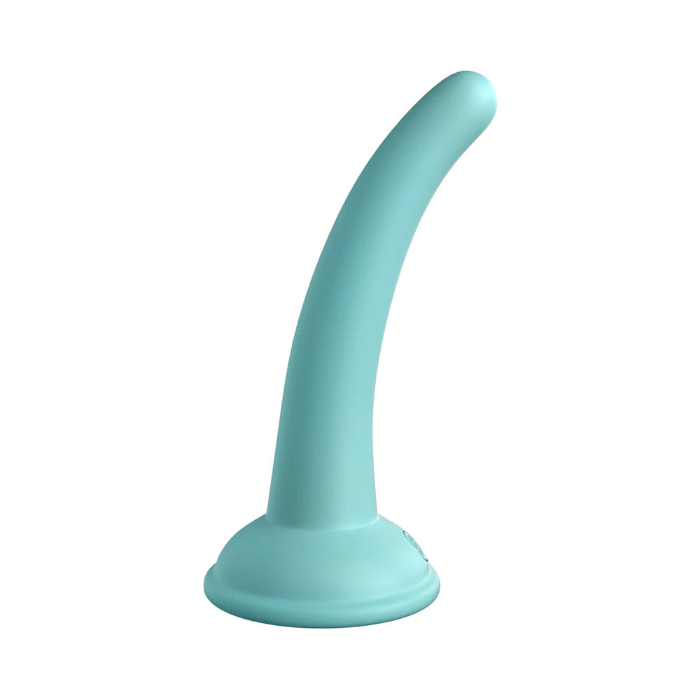 Dillio Platinum Collection Curious Five 5 in. Silicone Dildo Teal - Headshop.com