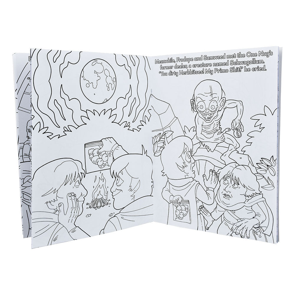 Wood Rocket Lord of the Smoke Rings Adult Coloring Book | 8.5" x 11" - Headshop.com