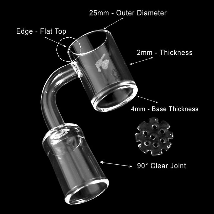 HONEY DISC QUARTZ BANGER - 90° DEGREE | YL - Headshop.com