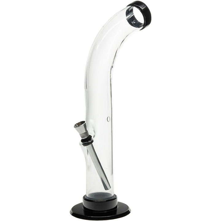 Acrylic Curved Tube Bong 10''