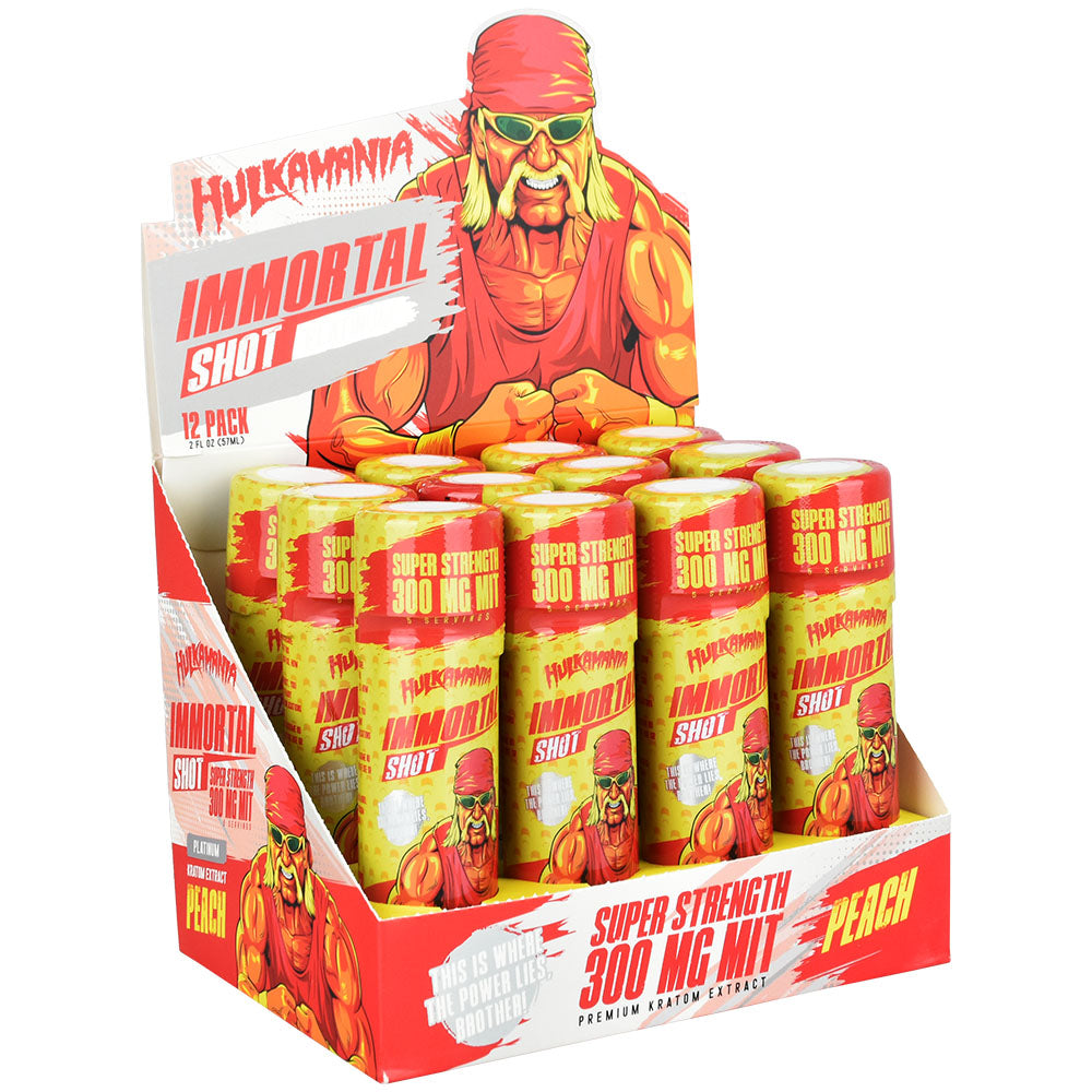 Hulkamania Immortal Kratom Shots | 300mg | 2oz | 12pc Display - Headshop.com