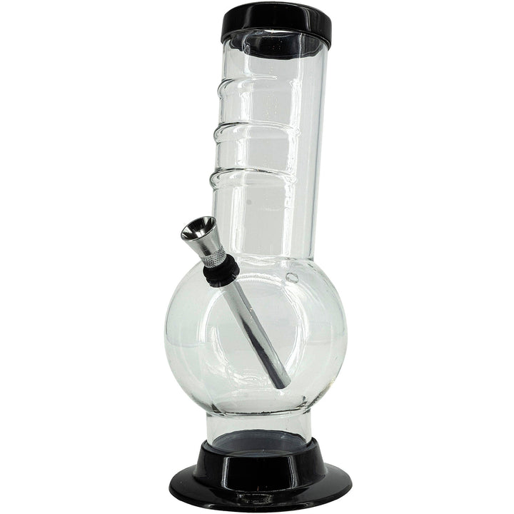 Acrylic Bent Neck Bubble Base Bong 9-12"