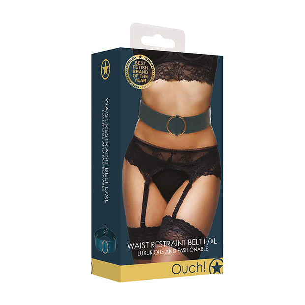 Ouch! Halo Ringed Waist Restraint Belt Green L/XL - Headshop.com