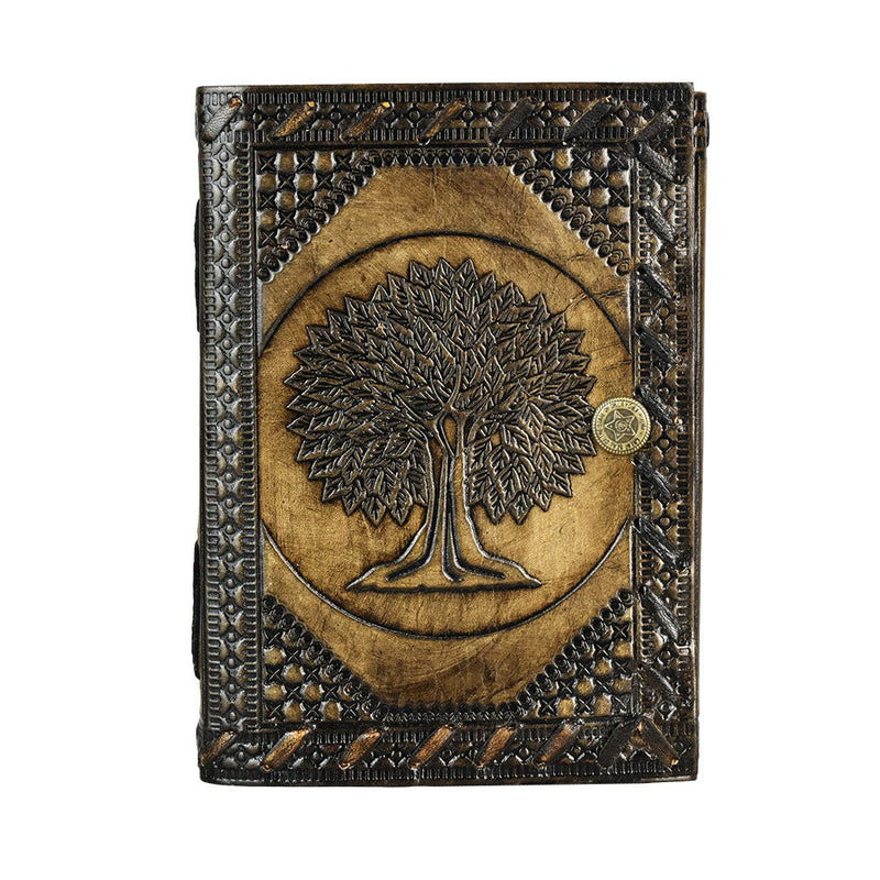 Tree of Life Leather Journal w/ Snap - 5"x7" - Headshop.com