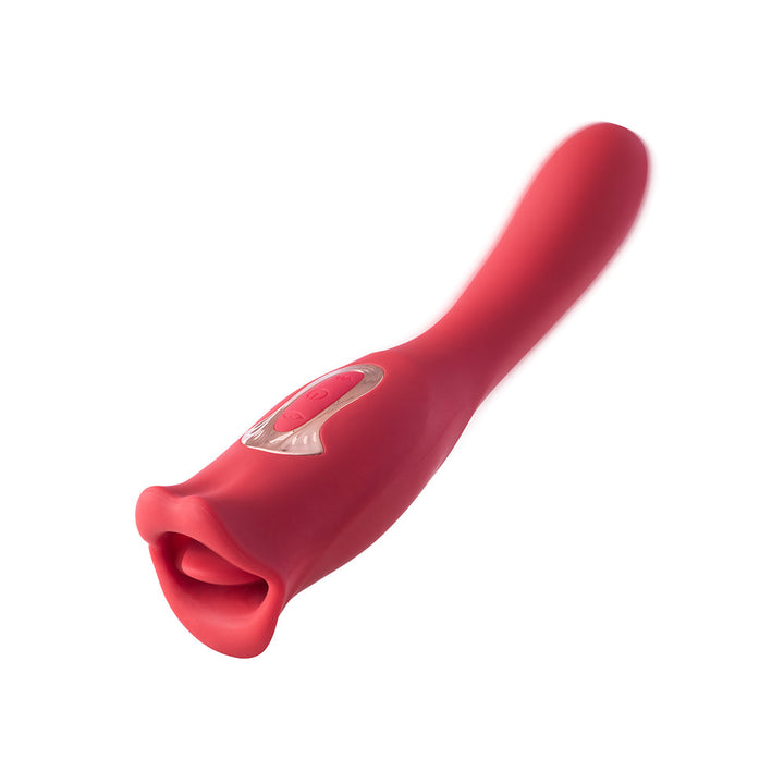 Honey Play Box Eva Sucking Mouth Tongue Clit Stimulator and G-spot Vibrator Red - Headshop.com