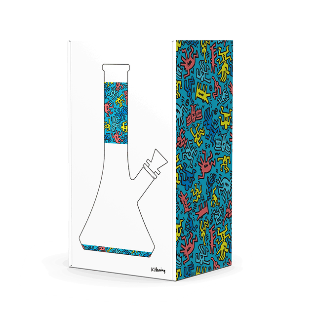 K. Haring Glass Beaker Water Pipe - Headshop.com