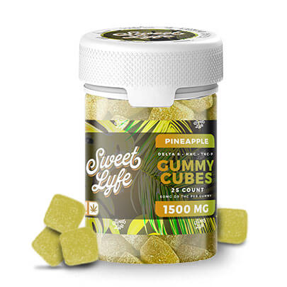 Vegan Gummies 1500MG D8+HHC+THCP - Bag - Pineapple - Headshop.com
