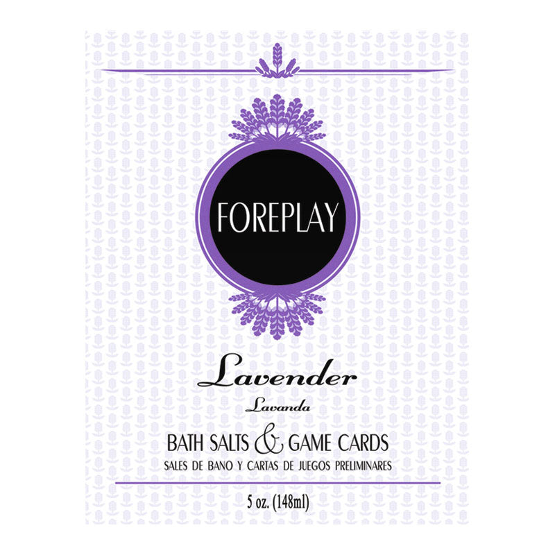 Foreplay Bath Salts & Game Cards - Lavender - Headshop.com