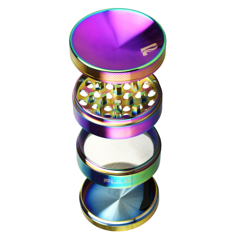 Pulsar Concave Rainbow Anodized Aluminum Grinder | 2.5" - Headshop.com