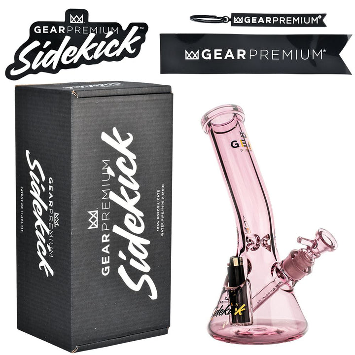 Gear Premium Sidekick Laid Back Glass Beaker Water Pipe | 12" - Headshop.com