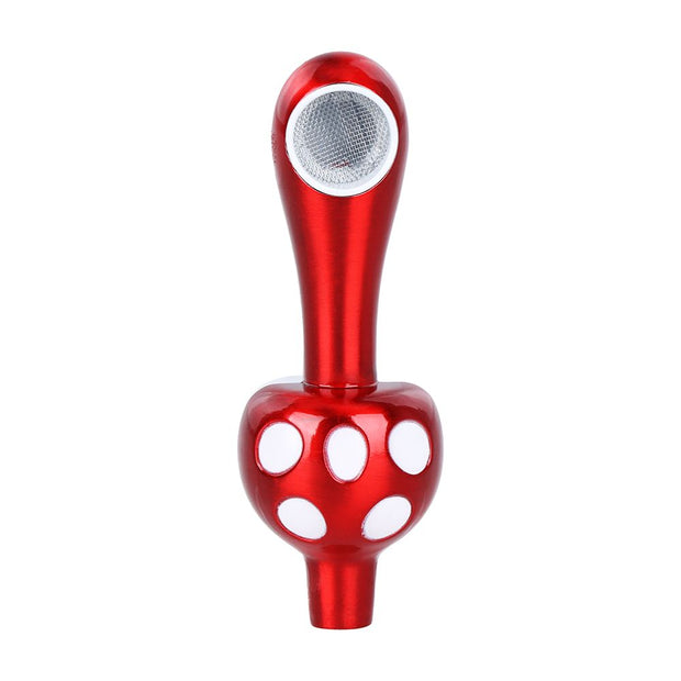 12CT DISPLAY - Spotted Mushroom Metal Hand Pipe  - 3.75" - Headshop.com