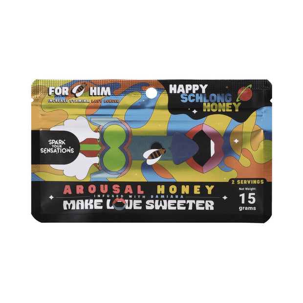 Happy Schlong Honey Arousal Honey 12-Pack Display - Headshop.com