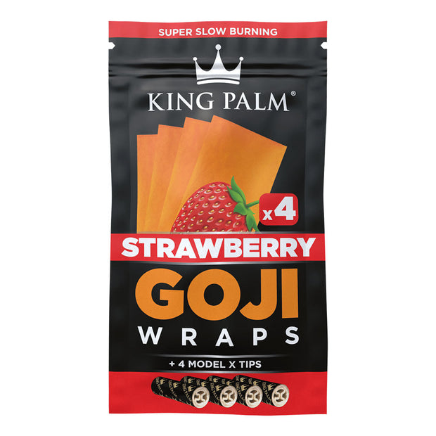King Palm Goji Wraps & Filter Tips | 4pk | 15pc Display - Headshop.com