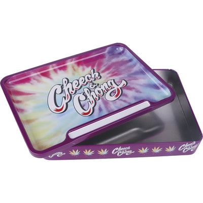 Cheech & Chong Rolling Tray Stash Box | 8"x5.75" | Asst | 6pc Display - Headshop.com