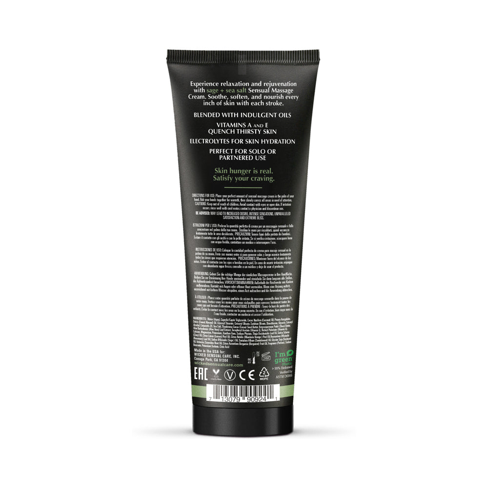 Wicked Sage + Sea Salt Sensual Massage Cream 4 oz. - Headshop.com