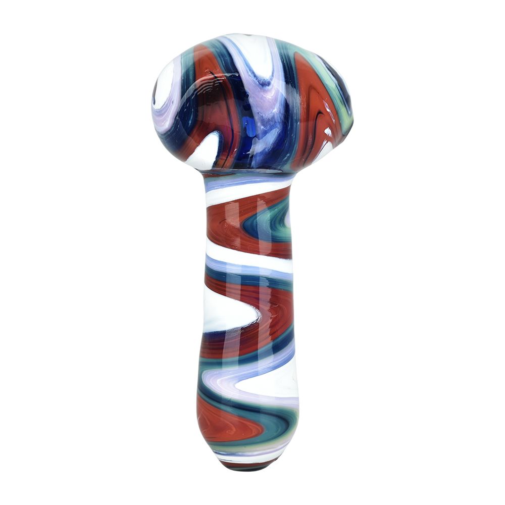 Wiggity Wag Glass Spoon Pipe - 4.5" / Colors Vary - Headshop.com