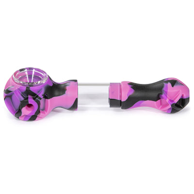 Hybrid Silicone and Glass Spoon with Translucent Chamber by 3 Gates Global - Headshop.com