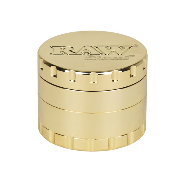 RAW Ethereal Gold-Plated Stainless Steel Grinder - 4pc / 2.25" - Headshop.com