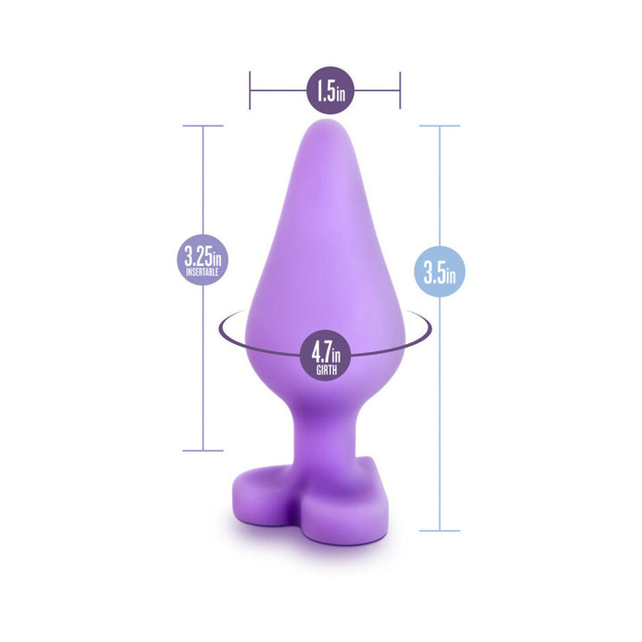 Play with Me Naughty Candy Hearts 'Do Me Now' Anal Plug Purple - Headshop.com