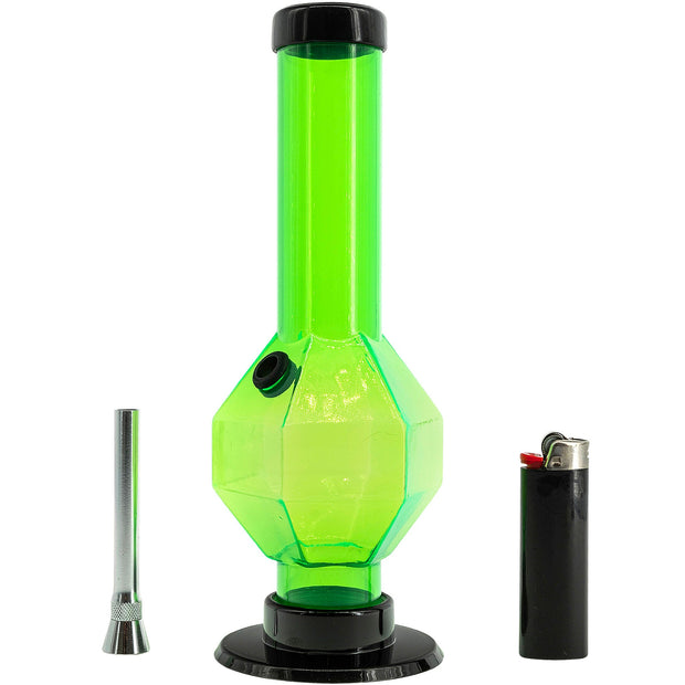 Acrylic Diamond Bong 9-12"  - Multiple Colors