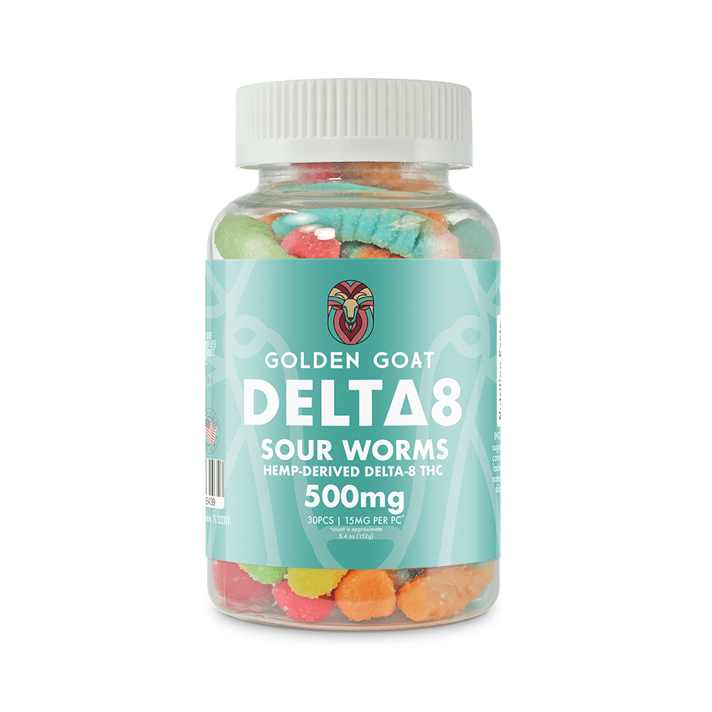 Delta 8 Gummies 500mg - Sour Worms - Headshop.com
