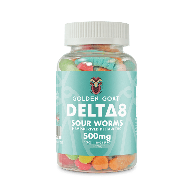 Delta 8 Gummies 500mg - Sour Worms - Headshop.com
