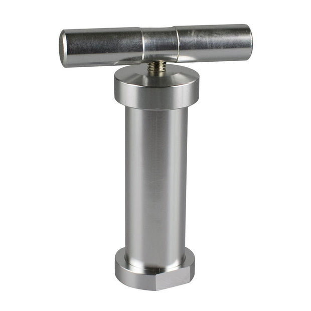 T-Style Aluminum Pollen Press - 5.5" - Silver - Headshop.com
