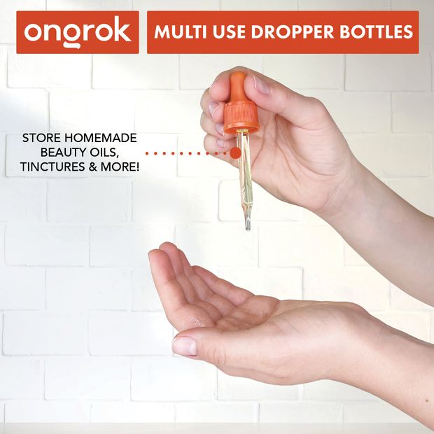 Ongrok Glass Dropper Jars, 6 pack - Headshop.com