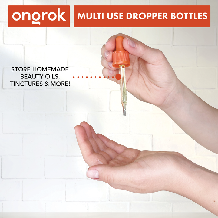 Ongrok Glass Dropper Jars, 6 pack - Headshop.com