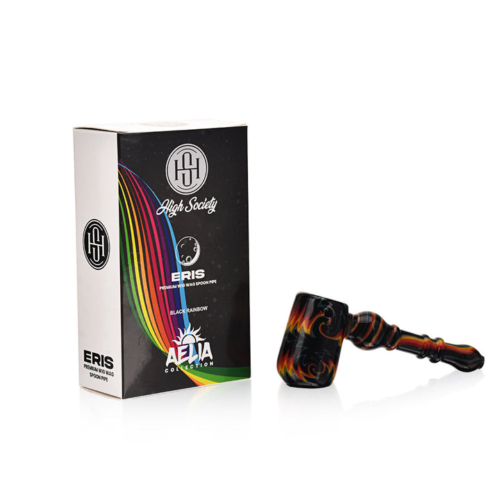 High Society | Eris Premium Wig Wag Bubbler (Black Rainbow V1) - Headshop.com