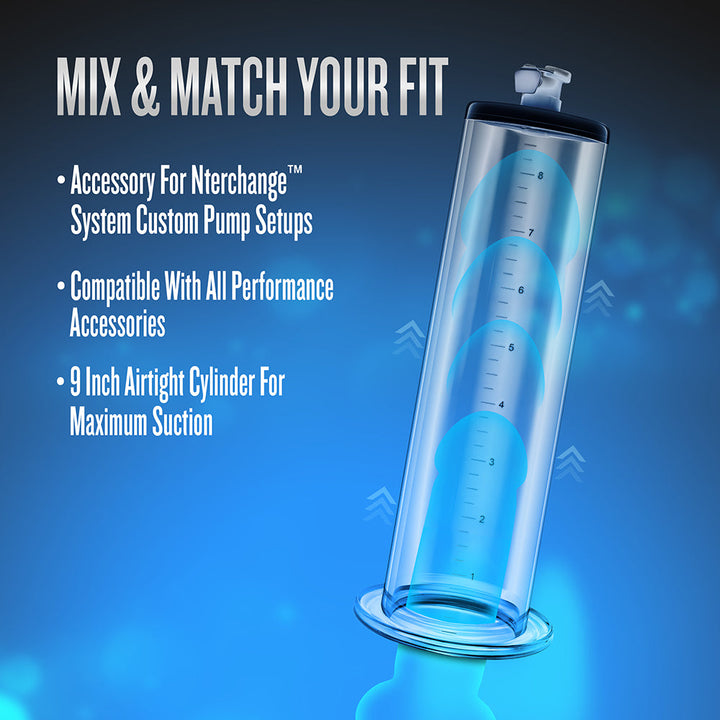 Performance 9in x 2.25in Penis Pump Cylinder Clear - Headshop.com