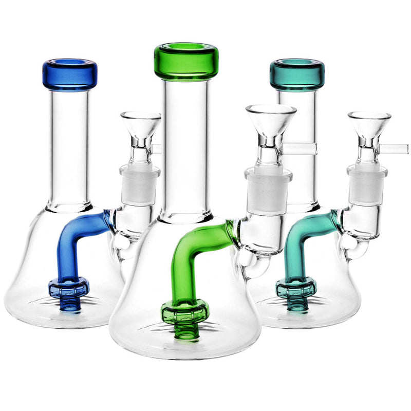 Clear As A Bell Mini Glass Water Pipe - 6"/14mm F/Colors Vary - Headshop.com