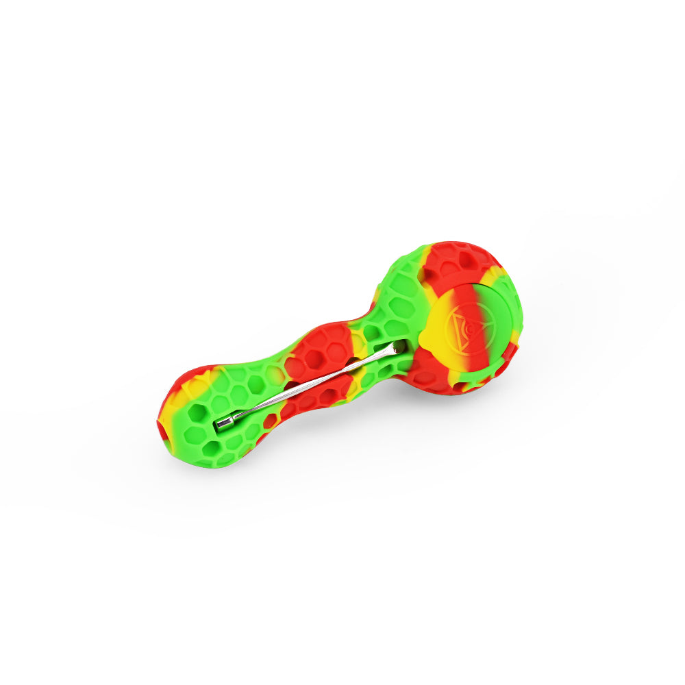 Ritual - 4'' Silicone Spoon Pipe - Rasta - Headshop.com