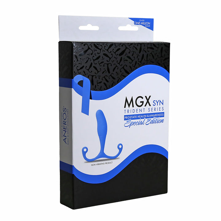 Aneros Trident Series MGX Syn Prostate Stimulator Special Edition Blue - Headshop.com