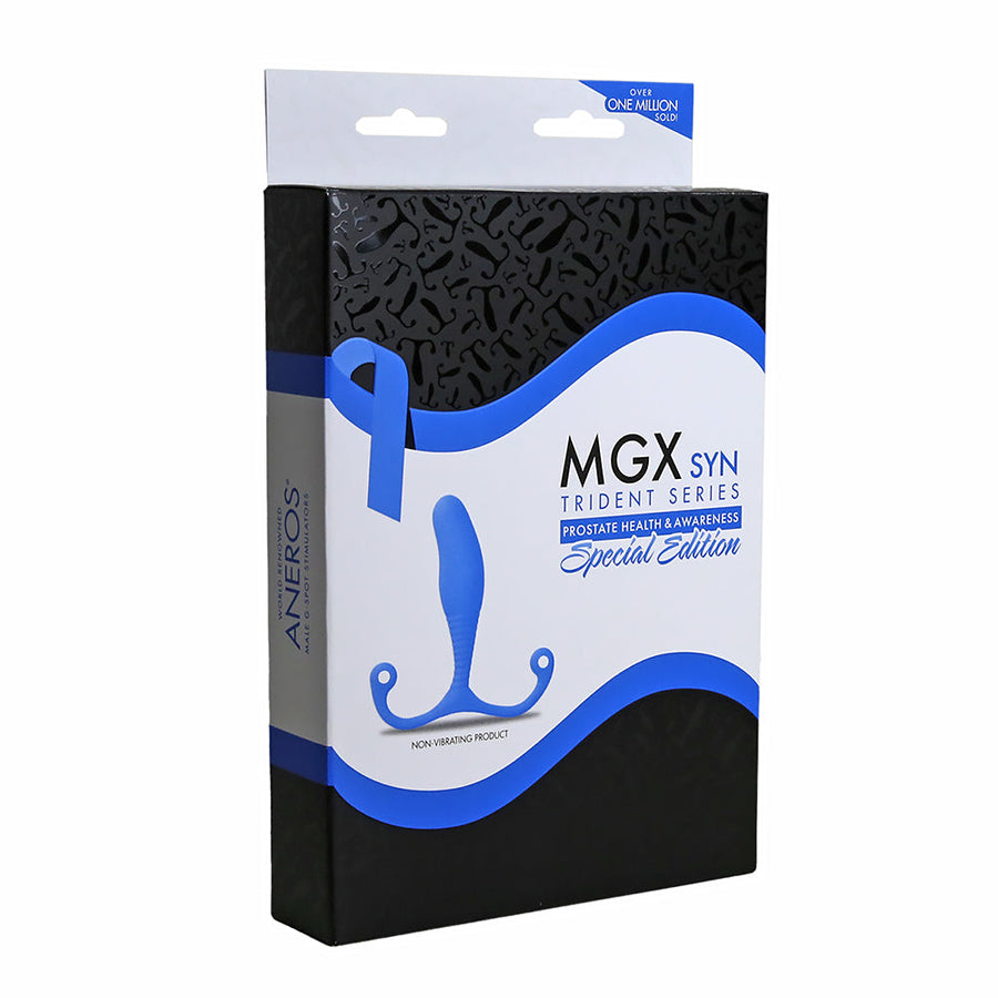 Aneros Trident Series MGX Syn Prostate Stimulator Special Edition Blue - Headshop.com