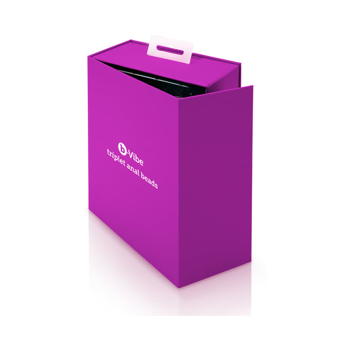 b-Vibe Triplet Rechargeable Remote-Controlled Vibrating Anal Beads Plug Fuchsia - Headshop.com