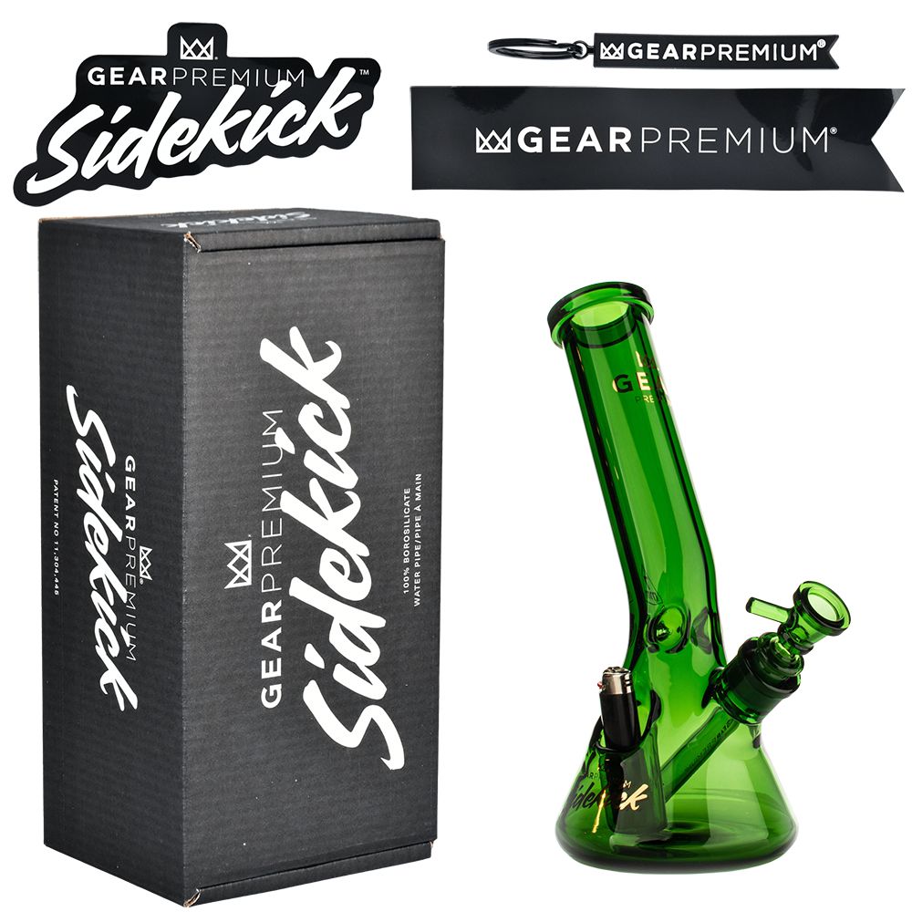 Gear Premium Sidekick Laid Back Glass Beaker Water Pipe | 12" - Headshop.com