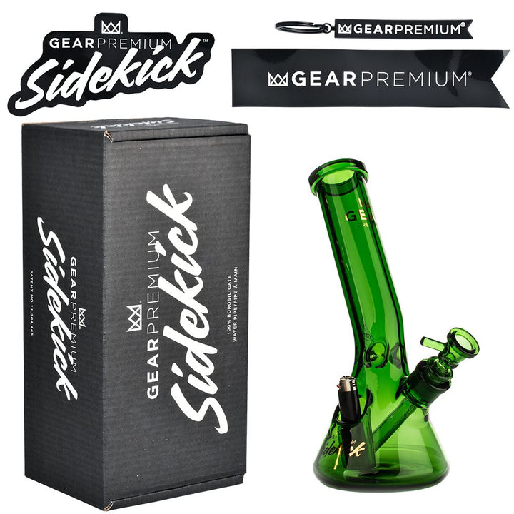 Gear Premium Sidekick Laid Back Glass Beaker Water Pipe | 12" - Headshop.com