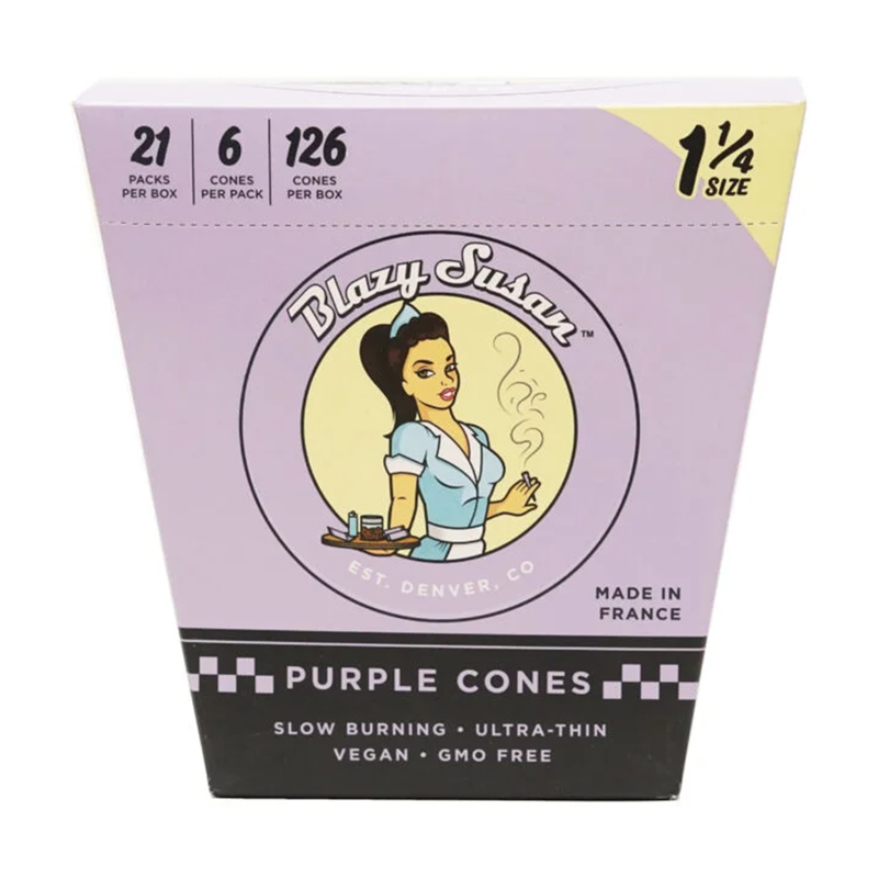 Blazy Susan Purple Paper Cones - Headshop.com