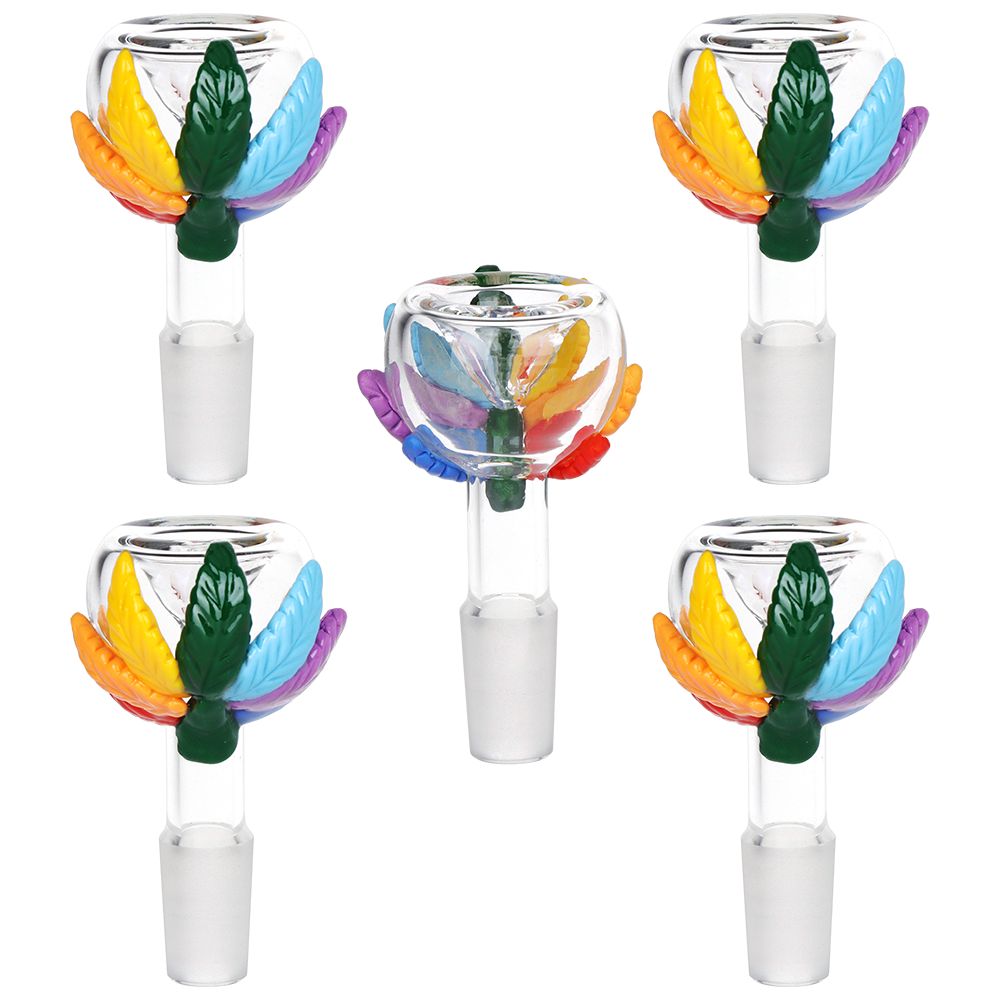 Pride Leaf Glass Herb Slide - 14mm M 5ct - Headshop.com
