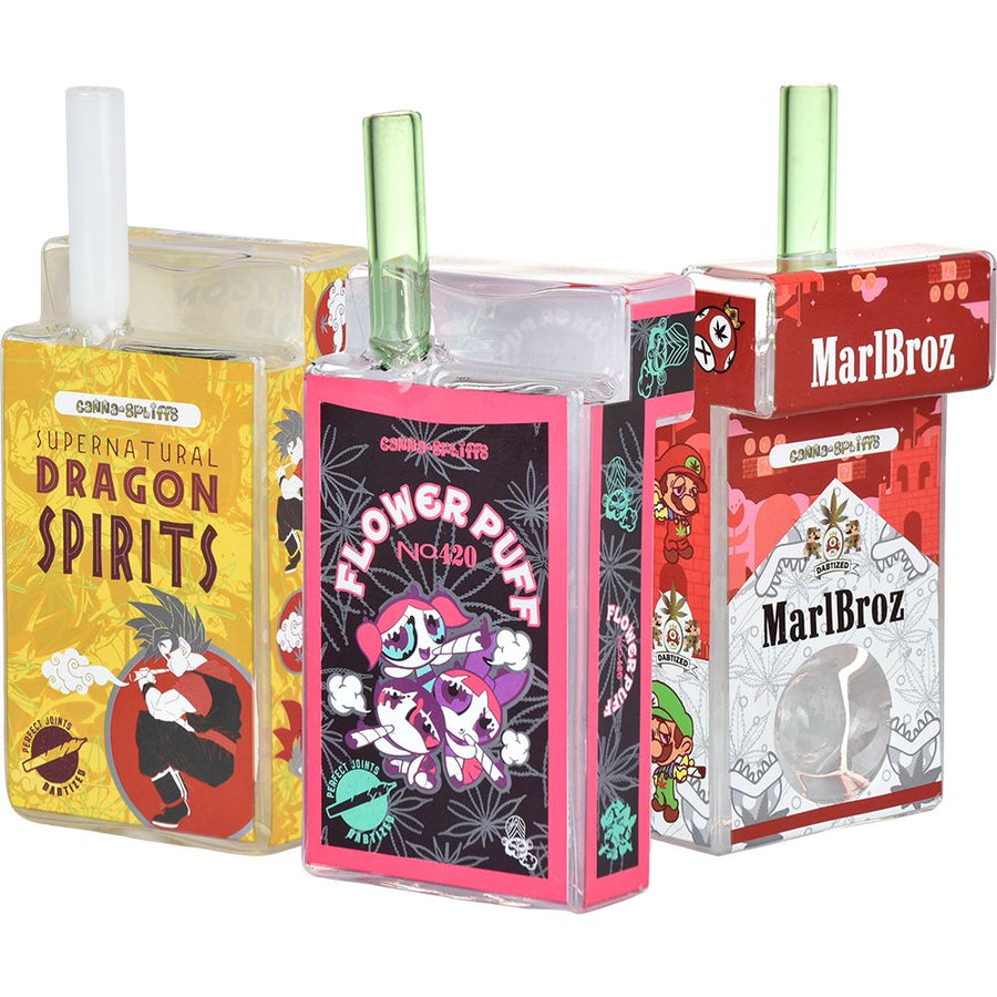 Dabtized Canna-Spliffs V2 Glass Hand Pipe - 5" / Designs Vary - Headshop.com
