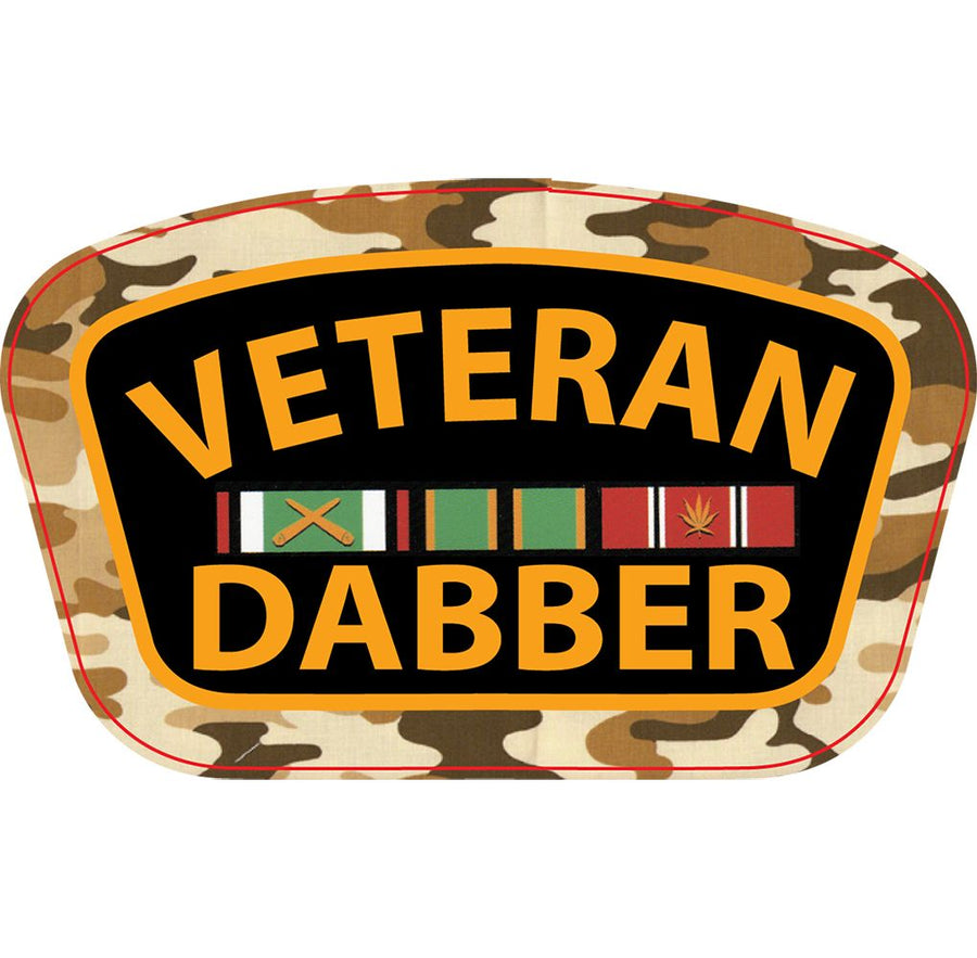 Veteran Dabber Sticker - 4" x 2.5" - Headshop.com