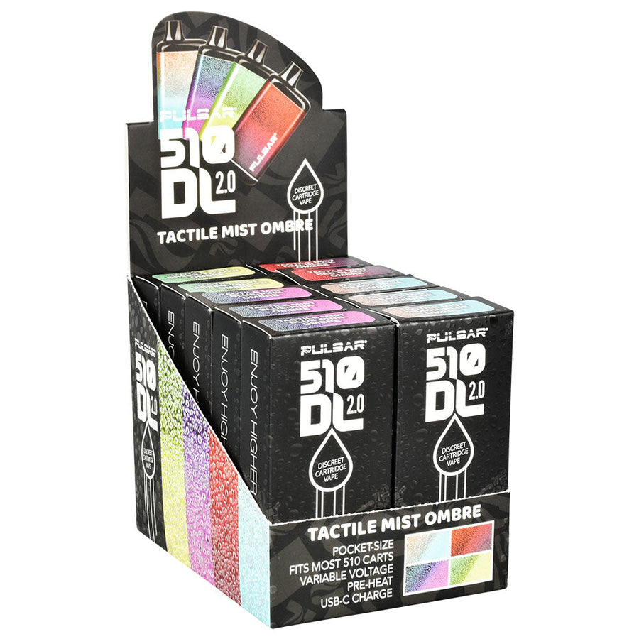Pulsar 510 DL 2.0 Mist Series Auto-Draw VV Vape Bar - 650mAh 10PC DISP - - Headshop.com