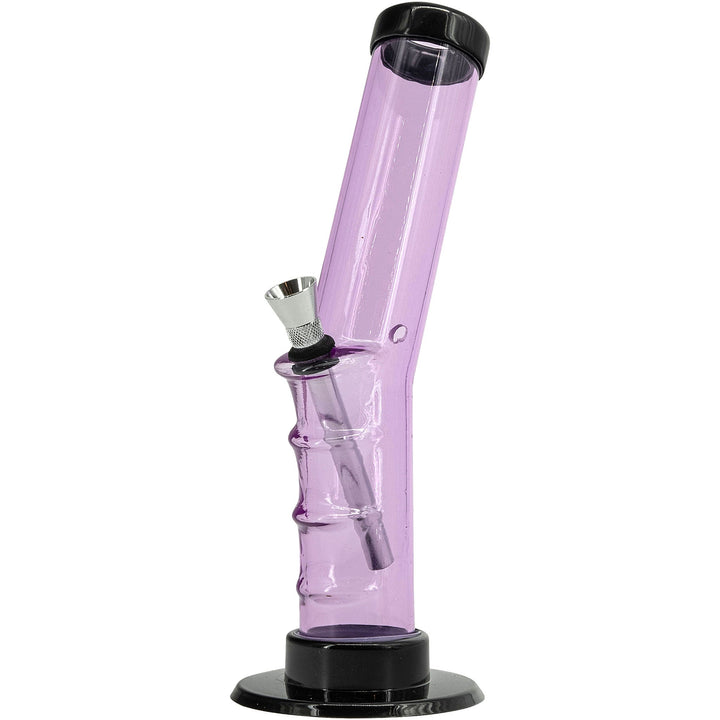 Acrylic Angled Straight Tube Bong 9-12"