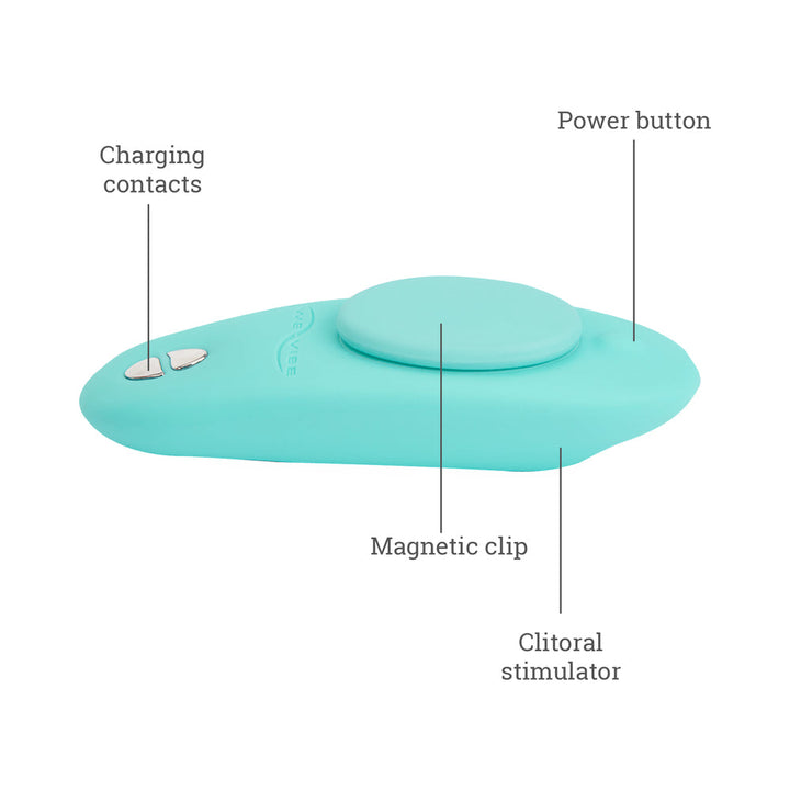 We-Vibe Moxie+ Wearable Clitoral Vibrator Teal