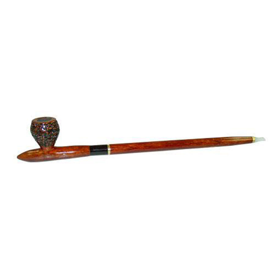 Engraved African Wood & Sassafras Tobacco Pipe - Headshop.com